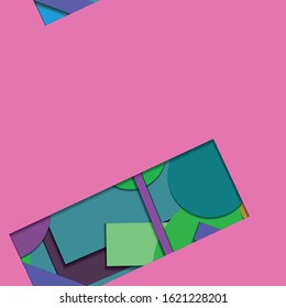 Flat material design - Creative vector trend seamless.