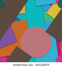 Flat material design - Creative vector trend seamless.