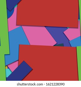 Flat material design - Creative vector trend seamless.