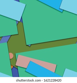 Flat material design - Creative vector trend seamless.