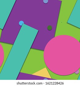 Flat material design - Creative vector trend seamless.