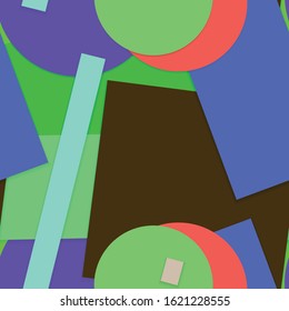 Flat material design - Creative vector trend seamless.