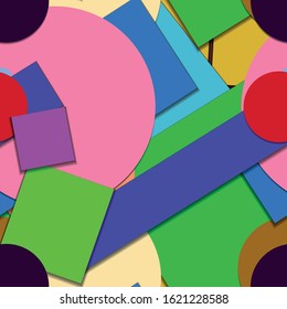 Flat material design - Creative vector trend seamless.