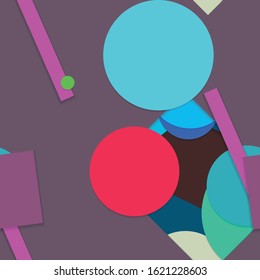 Flat material design - Creative vector trend seamless.