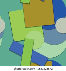 Flat material design - Creative vector trend seamless.