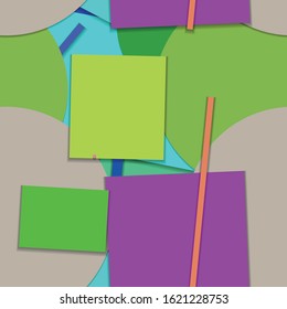 Flat material design - Creative vector trend seamless.