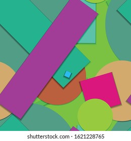 Flat material design - Creative vector trend seamless.