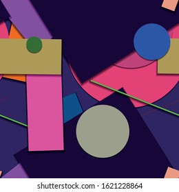 Flat material design - Creative vector trend seamless.