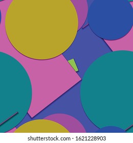Flat material design - Creative vector trend seamless.