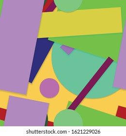 Flat material design - Creative vector trend seamless.