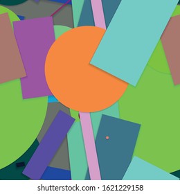 Flat material design - Creative vector trend seamless.