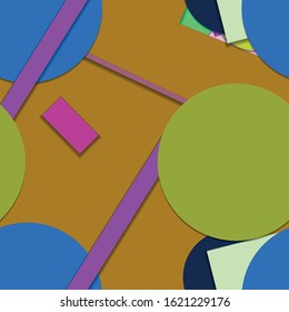 Flat material design - Creative vector trend seamless.