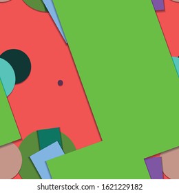 Flat material design - Creative vector trend seamless.