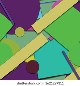 Flat material design - Creative vector trend seamless.