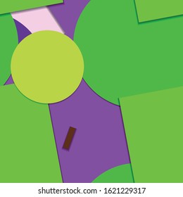 Flat material design - Creative vector trend seamless.