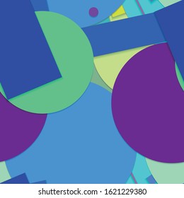 Flat material design - Creative vector trend seamless.