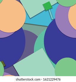 Flat material design - Creative vector trend seamless.