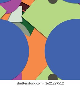 Flat material design - Creative vector trend seamless.