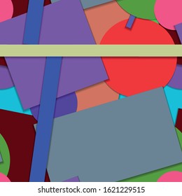 Flat material design - Creative vector trend seamless.