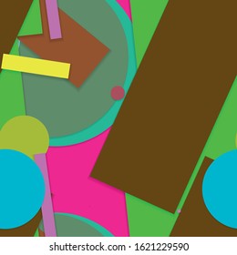 Flat material design - Creative vector trend seamless.