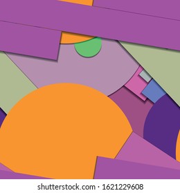 Flat material design - Creative vector trend seamless.