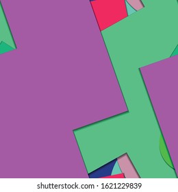 Flat material design - Creative vector trend seamless.
