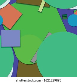 Flat material design - Creative vector trend seamless.