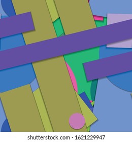 Flat material design - Creative vector trend seamless.