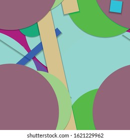 Flat material design - Creative vector trend seamless.