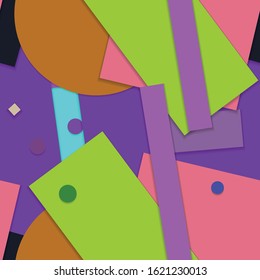 Flat material design - Creative vector trend seamless.