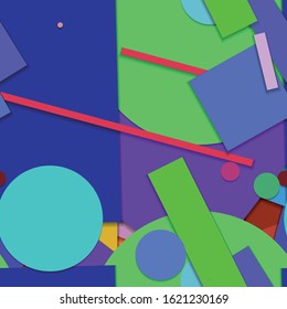 Flat material design - Creative vector trend seamless.