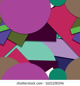 Flat material design - Creative vector trend seamless.