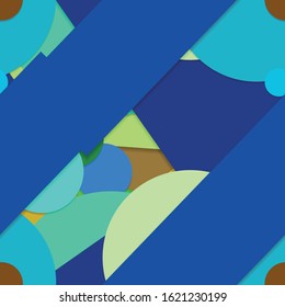 Flat material design - Creative vector trend seamless.