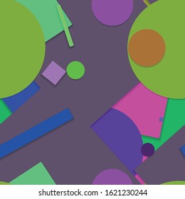 Flat material design - Creative vector trend seamless.