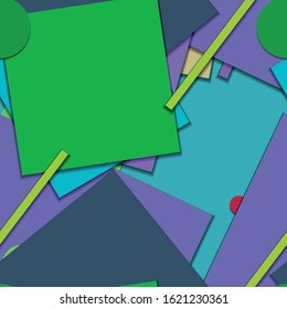 Flat material design - Creative vector trend seamless.