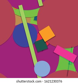 Flat material design - Creative vector trend seamless.