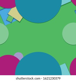 Flat material design - Creative vector trend seamless.