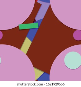 Flat material design - Creative vector trend seamless.