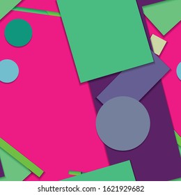 Flat material design - Creative vector trend seamless.