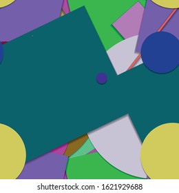 Flat material design - Creative vector trend seamless.
