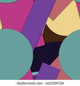 Flat material design - Creative vector trend seamless.