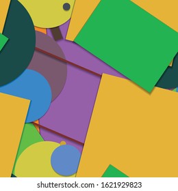 Flat material design - Creative vector trend seamless.