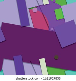 Flat material design - Creative vector trend seamless.