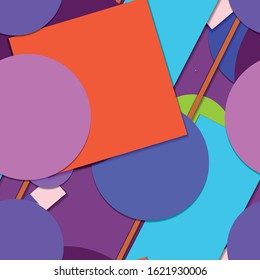 Flat material design - Creative vector trend seamless.