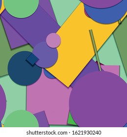 Flat material design - Creative vector trend seamless.