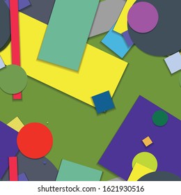 Flat material design - Creative vector trend seamless.