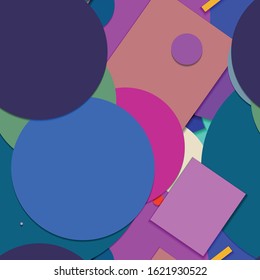 Flat material design - Creative vector trend seamless.