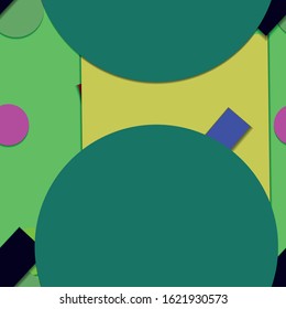 Flat material design - Creative vector trend seamless.