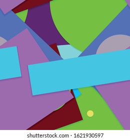 Flat material design - Creative vector trend seamless.