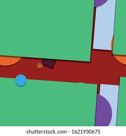 Flat material design - Creative vector trend seamless.